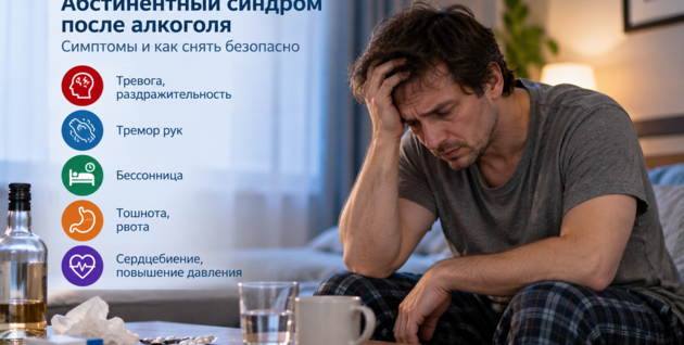 Абстинентный синдром после алкоголя: симптомы и как снять безопасно