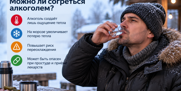 Можно ли согреться алкоголем: алкоголь на морозе и при простуде